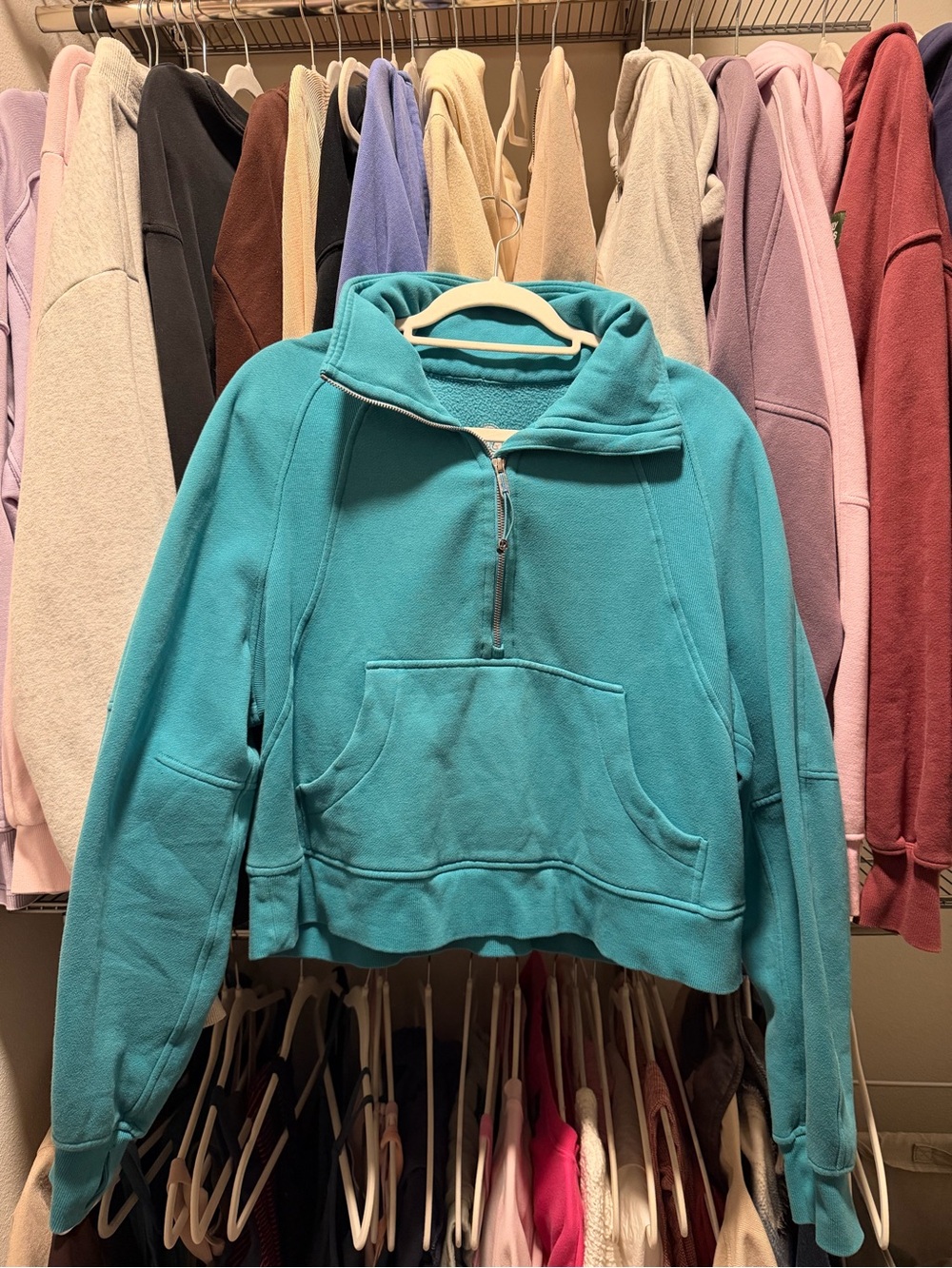 Lululemon half zip teal scuba
